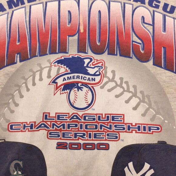 Vintage 2000 American League Championship Mariners Yankees Shirt XL Baseball MLB - Picture 5 of 9
